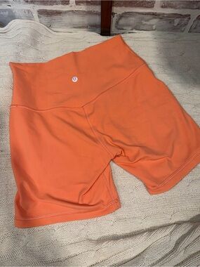 lululemon athletica High-Rise Coral/Orange Bike Shorts